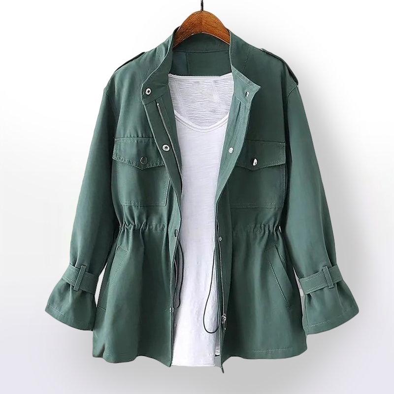 Cappotto impermeabile in cotone cerato da donna Julie - Cappotto impermeabile elegante e leggero per la mezza stagione