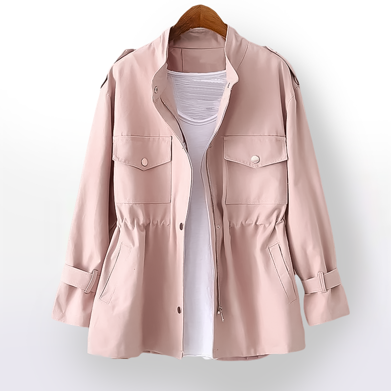 Cappotto impermeabile in cotone cerato da donna Julie - Cappotto impermeabile elegante e leggero per la mezza stagione