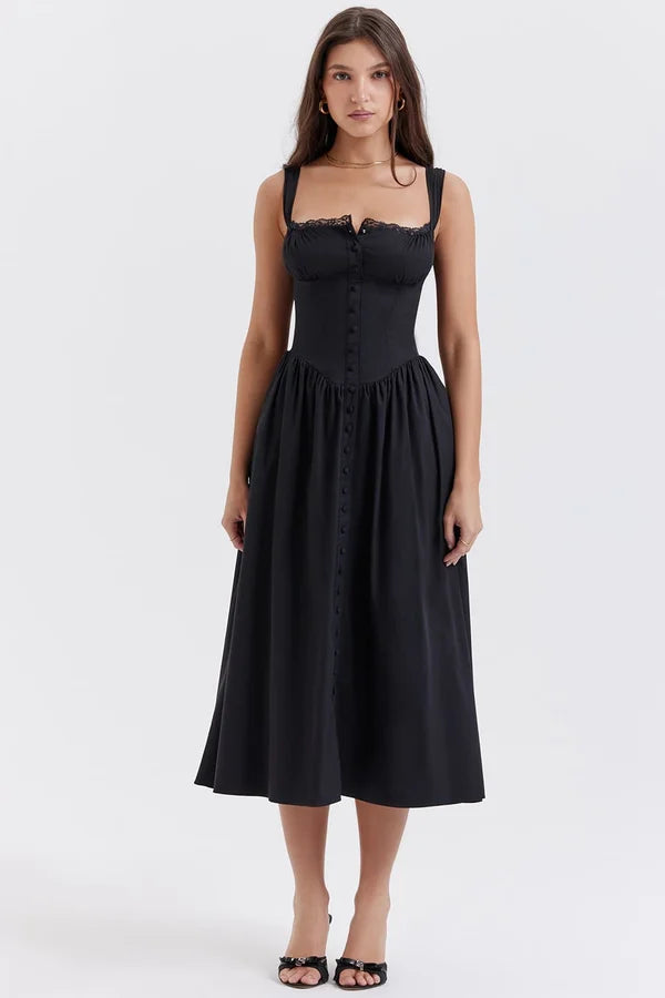 Robe d'Été Femme Nia – Robe Midi Élégante avec Coupe Confortable & Design Intemporel