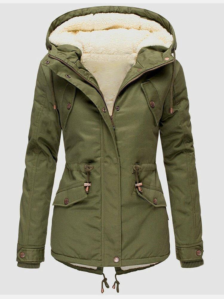 Giacca invernale da donna Claire - Cappotto caldo e impermeabile con cappuccio e fodera morbida 