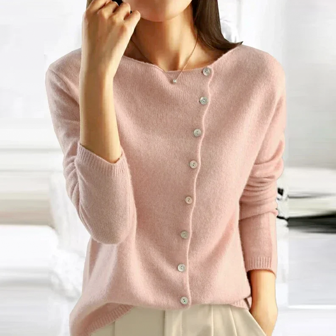 Cardigan Heather da donna – Elegante cardigan in lana pregiata con chiusura chic e comfort lussuoso