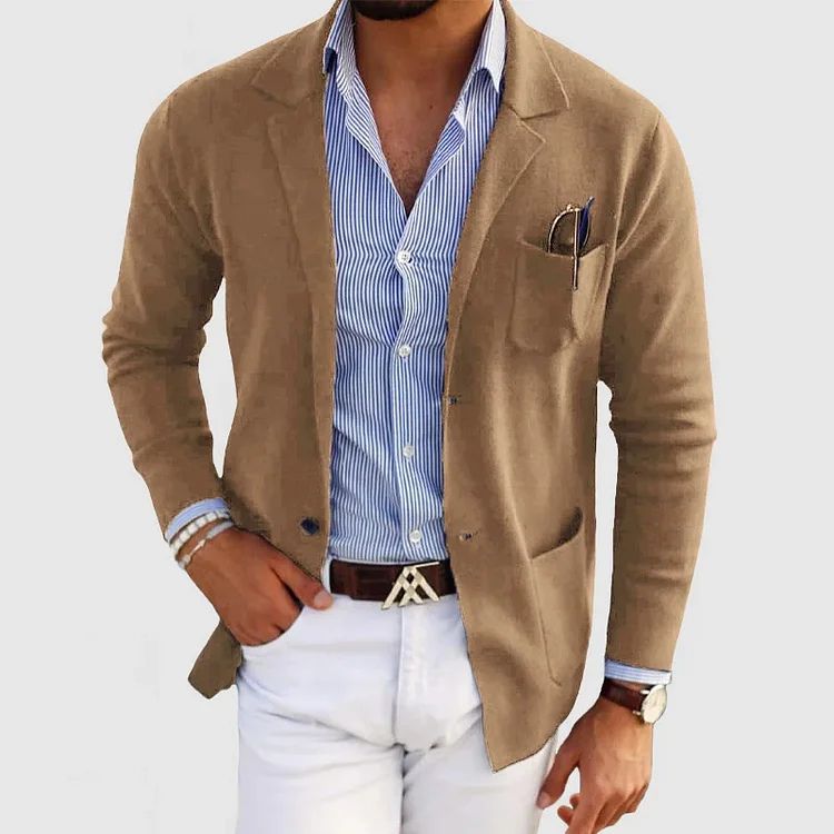 Blazer casual da uomo Elton: blazer in lana elegante e versatile dallo stile senza tempo