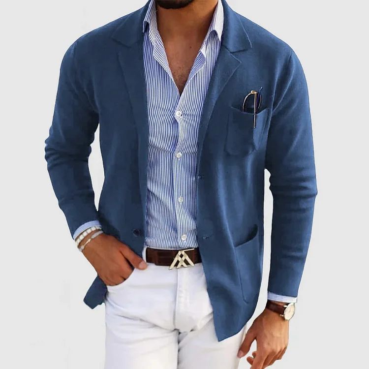 Blazer casual da uomo Elton: blazer in lana elegante e versatile dallo stile senza tempo