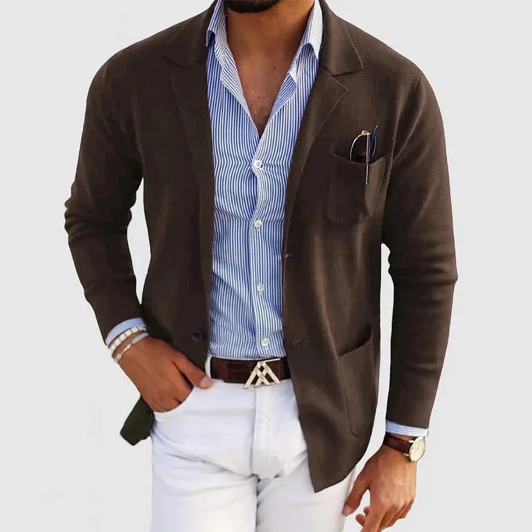 Blazer casual da uomo Elton: blazer in lana elegante e versatile dallo stile senza tempo