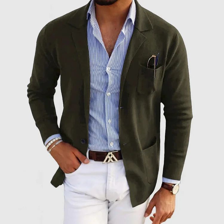 Blazer casual da uomo Elton: blazer in lana elegante e versatile dallo stile senza tempo