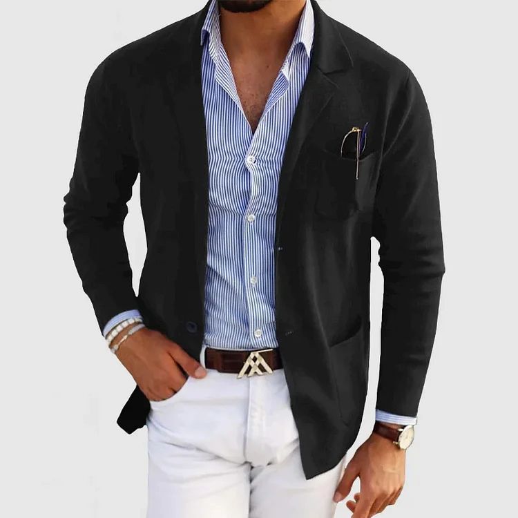 Blazer casual da uomo Elton: blazer in lana elegante e versatile dallo stile senza tempo