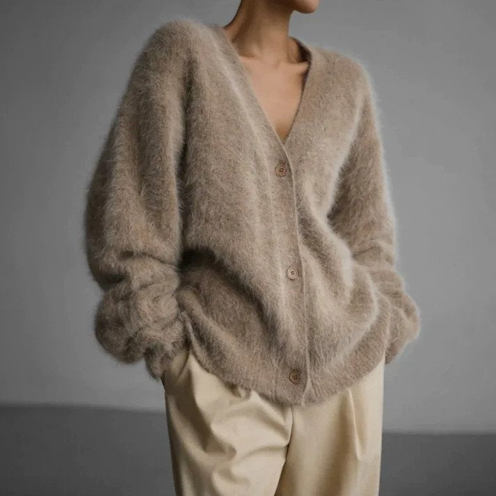 Gilet da donna Alianna - Comodo gilet in maglia a maniche lunghe, elegante e versatile