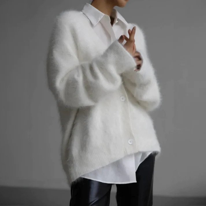 Gilet da donna Alianna - Comodo gilet in maglia a maniche lunghe, elegante e versatile