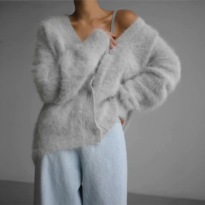 Gilet da donna Alianna - Comodo gilet in maglia a maniche lunghe, elegante e versatile