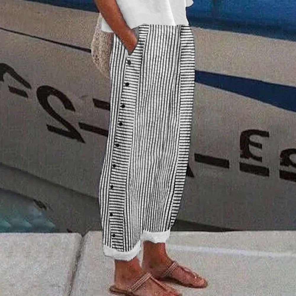 Pantaloni da donna Pia – Pantaloni casual con tasche laterali e vestibilità comoda