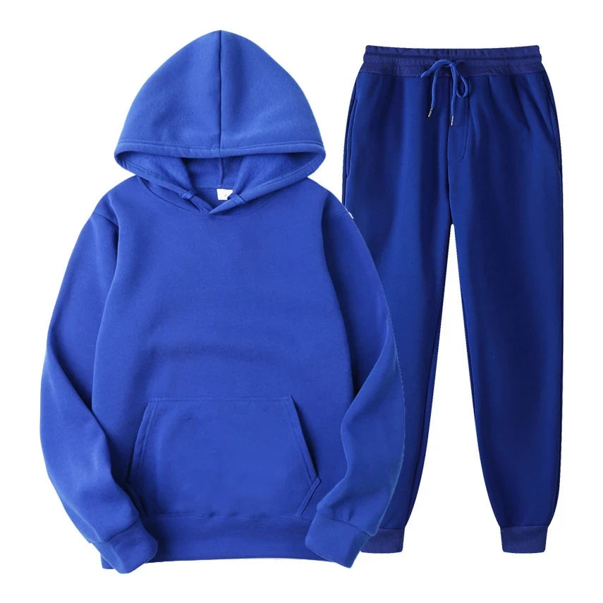 Zion Men's jogging set – Premium hoodie & slim pants with adjustable waist & breathable fabric