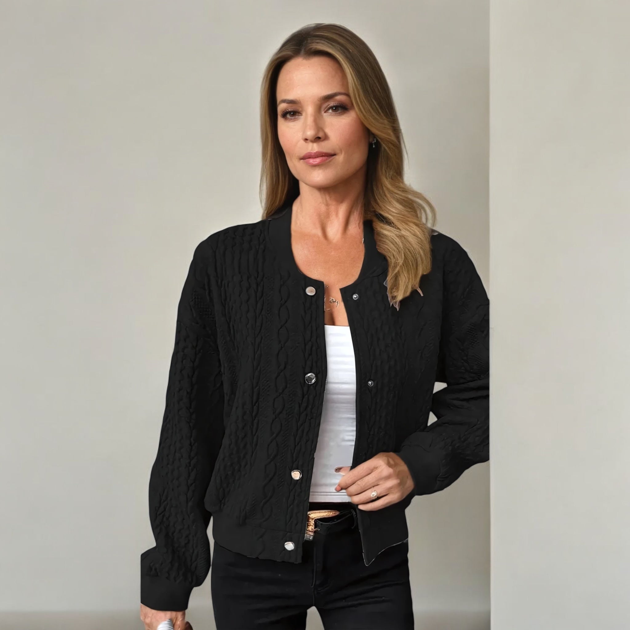 Cardigan da donna Sky: cardigan lavorato a maglia comodo ed elegante per uno stile moderno
