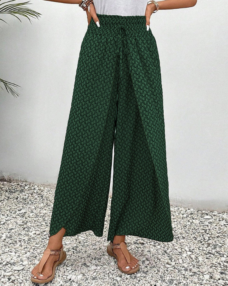 Pantaloni a gamba larga da donna Henriette: vita alta, vestibilità aderente e tessuto confortevole