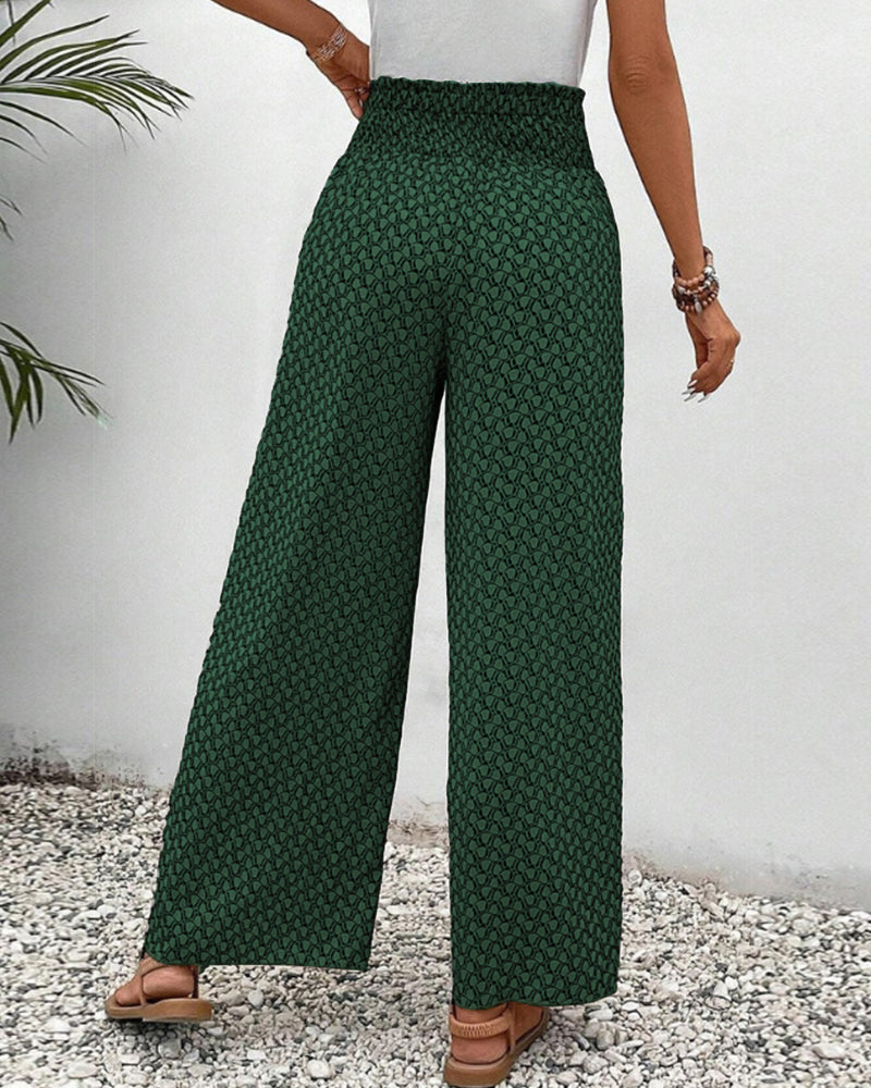 Pantaloni a gamba larga da donna Henriette: vita alta, vestibilità aderente e tessuto confortevole