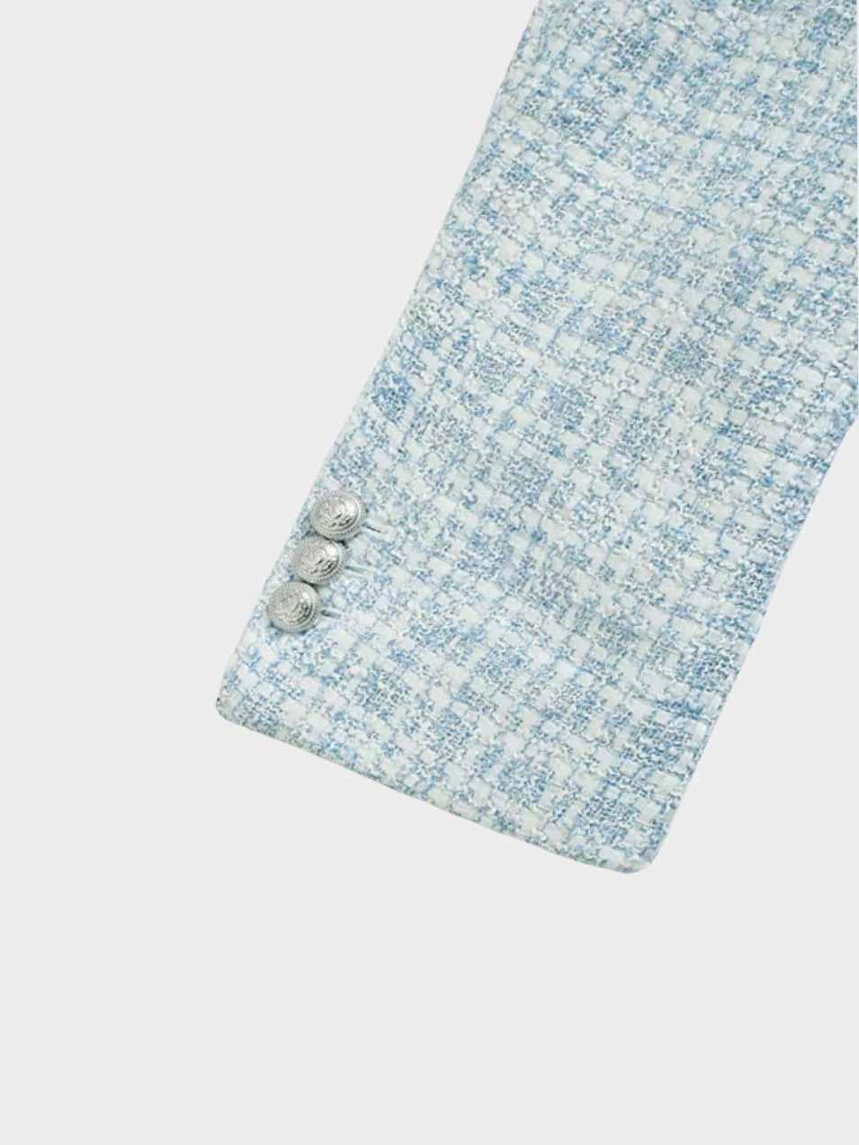 Σακάκι Charlotte για Γυναίκες από Τούιντ – Κομψό Ανοιχτό Μπλε Μπουφάν με Σχεδιασμό Διπλών Κουμπιών