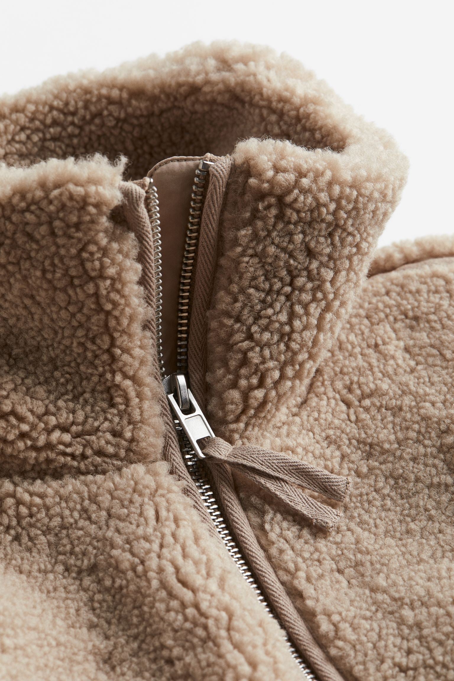 Fely Veste Teddy Femme – Manteau Oversize Chaud avec Col Haut & Tissu Ultra Doux