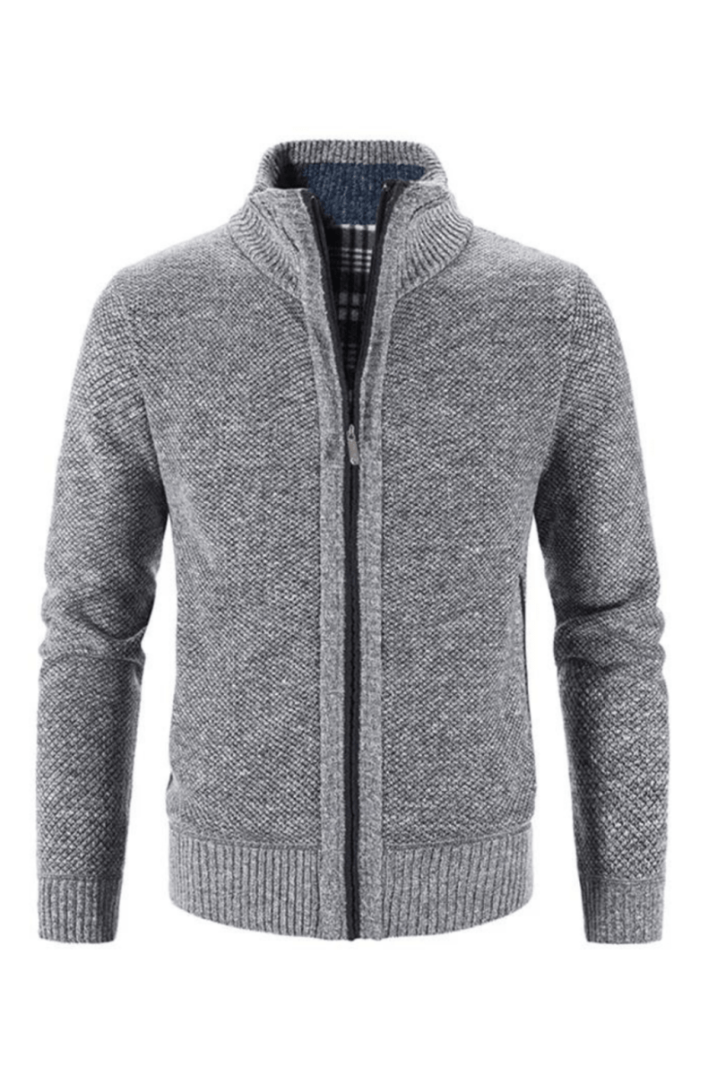 Hayden Cardigan Homme Col Montant – Veste Tricot Élégante & Confortable pour Hiver