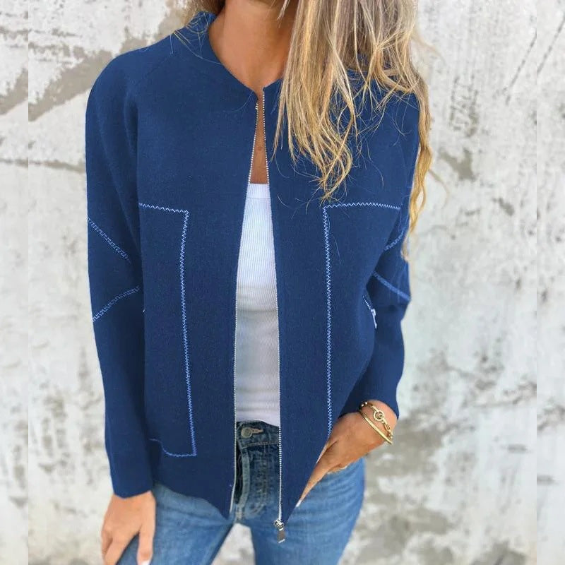 Amina Veste Zippée Femme – Manteau Chaud Imperméable avec Doublure Isolante