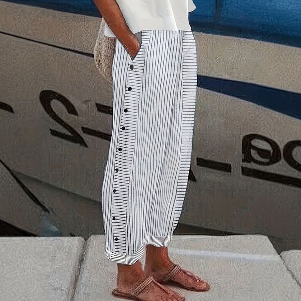 Pantaloni da donna Pia – Pantaloni casual con tasche laterali e vestibilità comoda