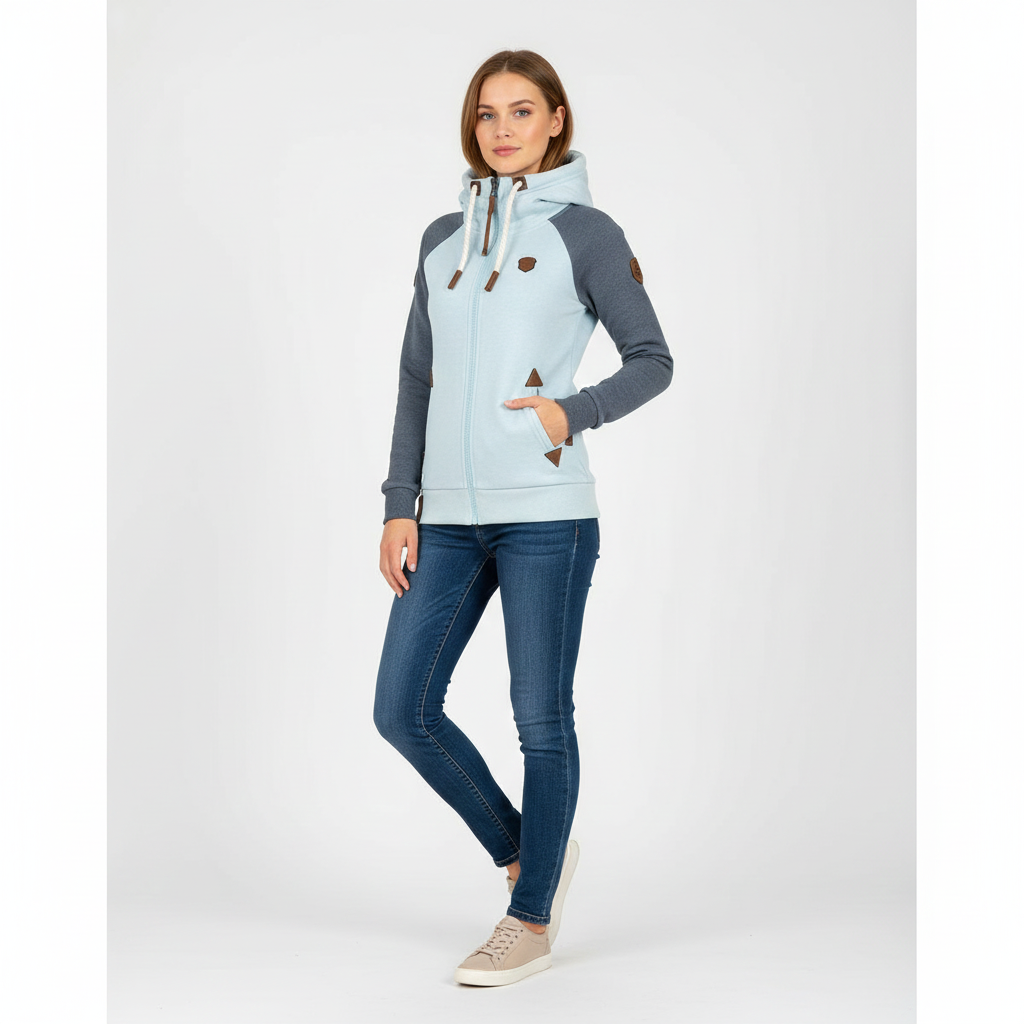 Carmen Damen Kapuzenpullover mit Reißverschluss Slim Fit – Schlanke Passform & Vielseitiger Alltagsstil