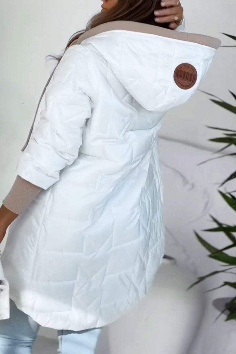 Raelynn Manteau Long Femme à Capuche – Veste Légère à Fermeture Intégrale pour Usage Quotidien en Ville & Temps Frais