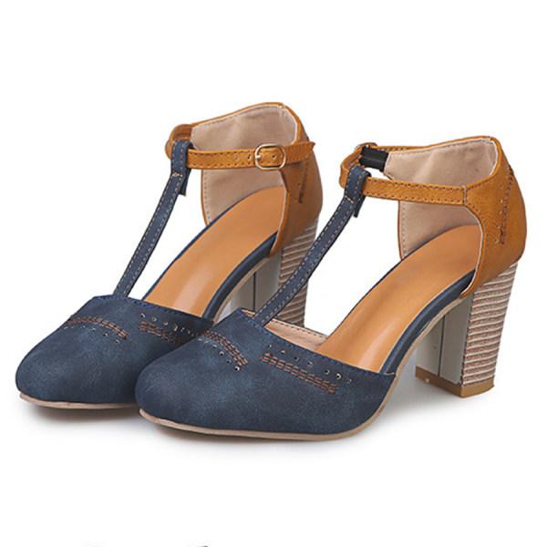 Sandali da donna Morgiane – Eleganti sandali chiusi con tacco a blocco e cinturino regolabile alla caviglia