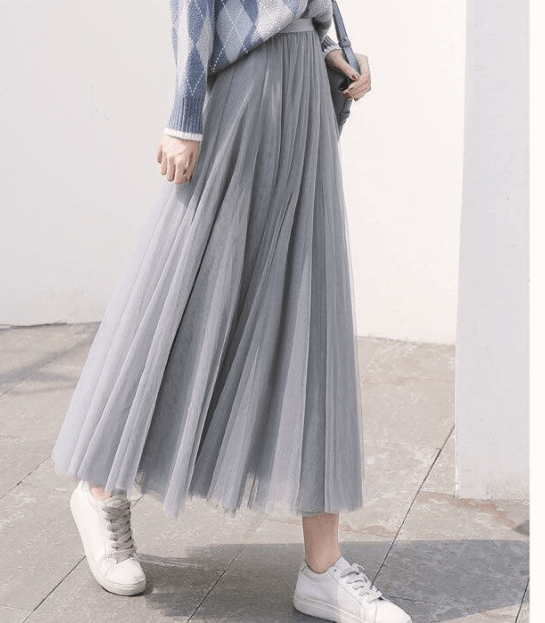 Gonna in tulle da donna Shandria - Gonna midi leggera in tulle e poliestere, taglio elegante e fluido