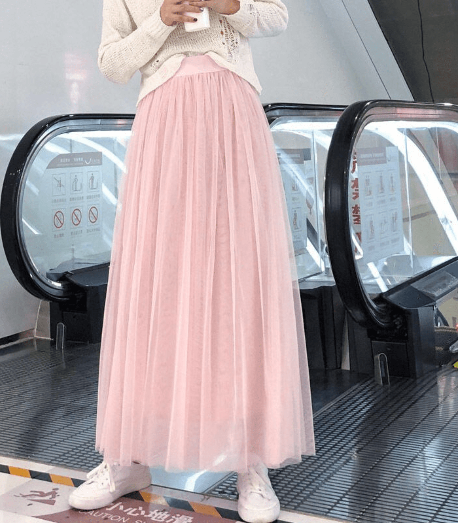 Gonna in tulle da donna Shandria - Gonna midi leggera in tulle e poliestere, taglio elegante e fluido
