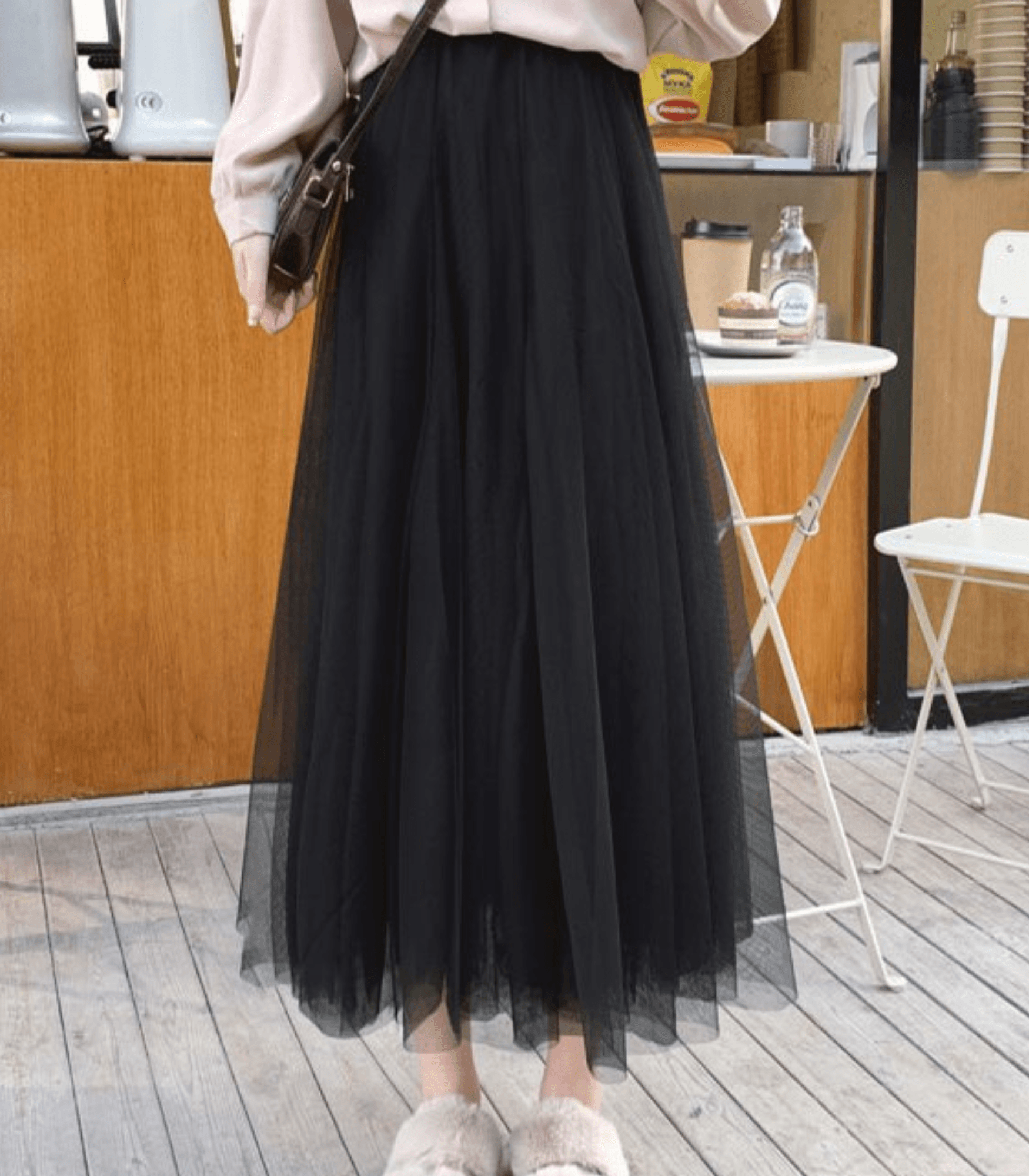 Gonna in tulle da donna Shandria - Gonna midi leggera in tulle e poliestere, taglio elegante e fluido