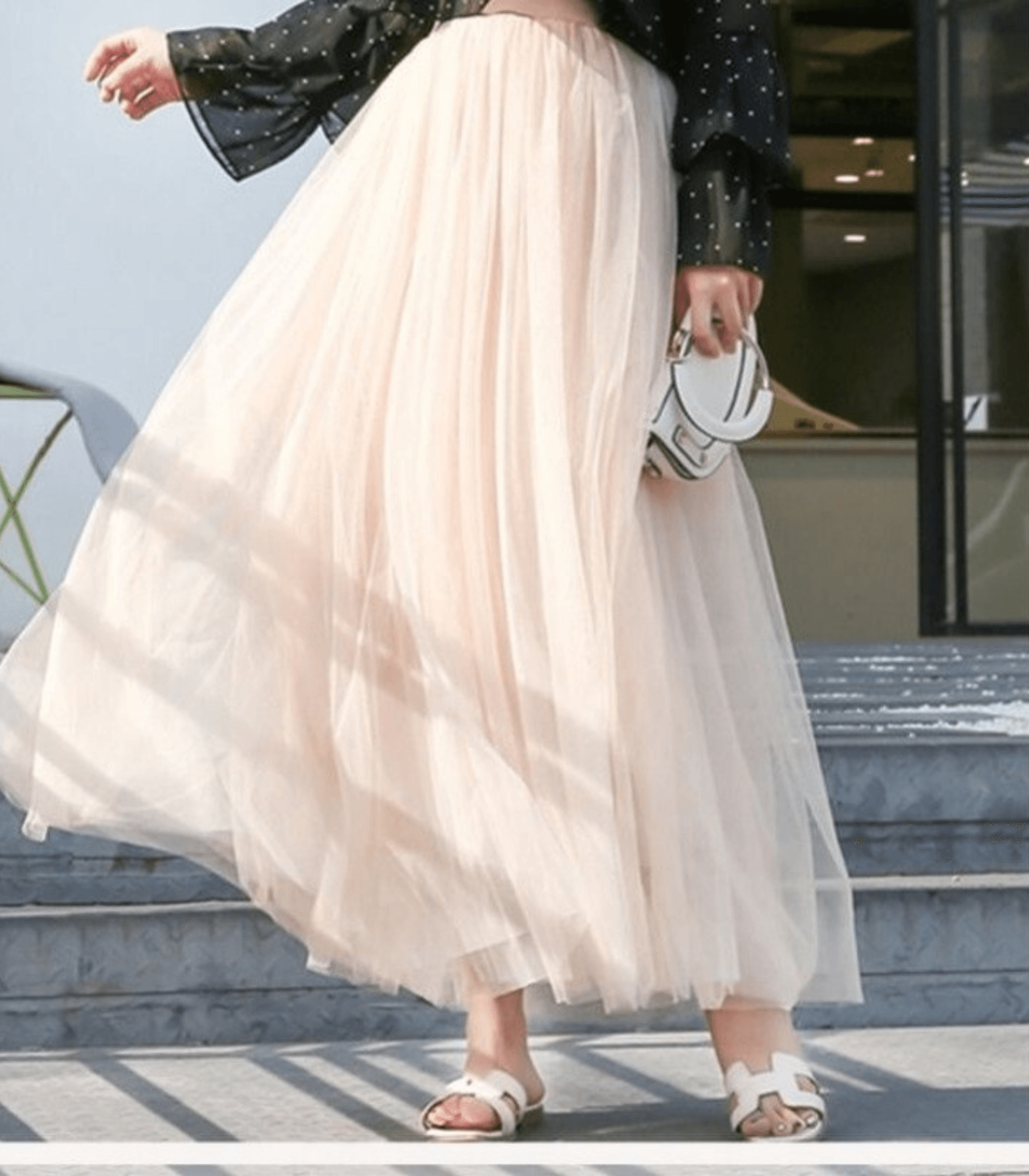 Gonna in tulle da donna Shandria - Gonna midi leggera in tulle e poliestere, taglio elegante e fluido