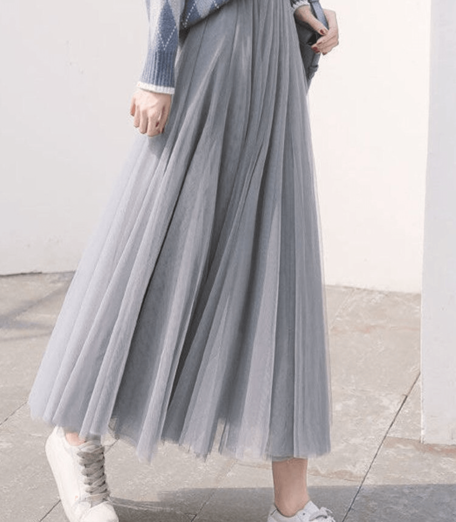 Gonna in tulle da donna Shandria - Gonna midi leggera in tulle e poliestere, taglio elegante e fluido