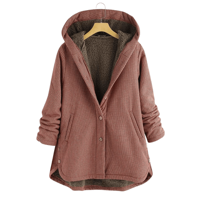 Elowyn Veste Femme Hiver à Capuche – Veste Peluche Oversize Chic & Chaude Plus-Size