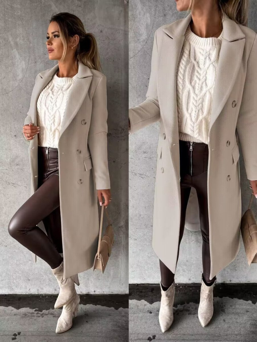 Laura Manteau Femme Long Hiver – Élégant, Chaud & Sophistiqué au Style Intemporel