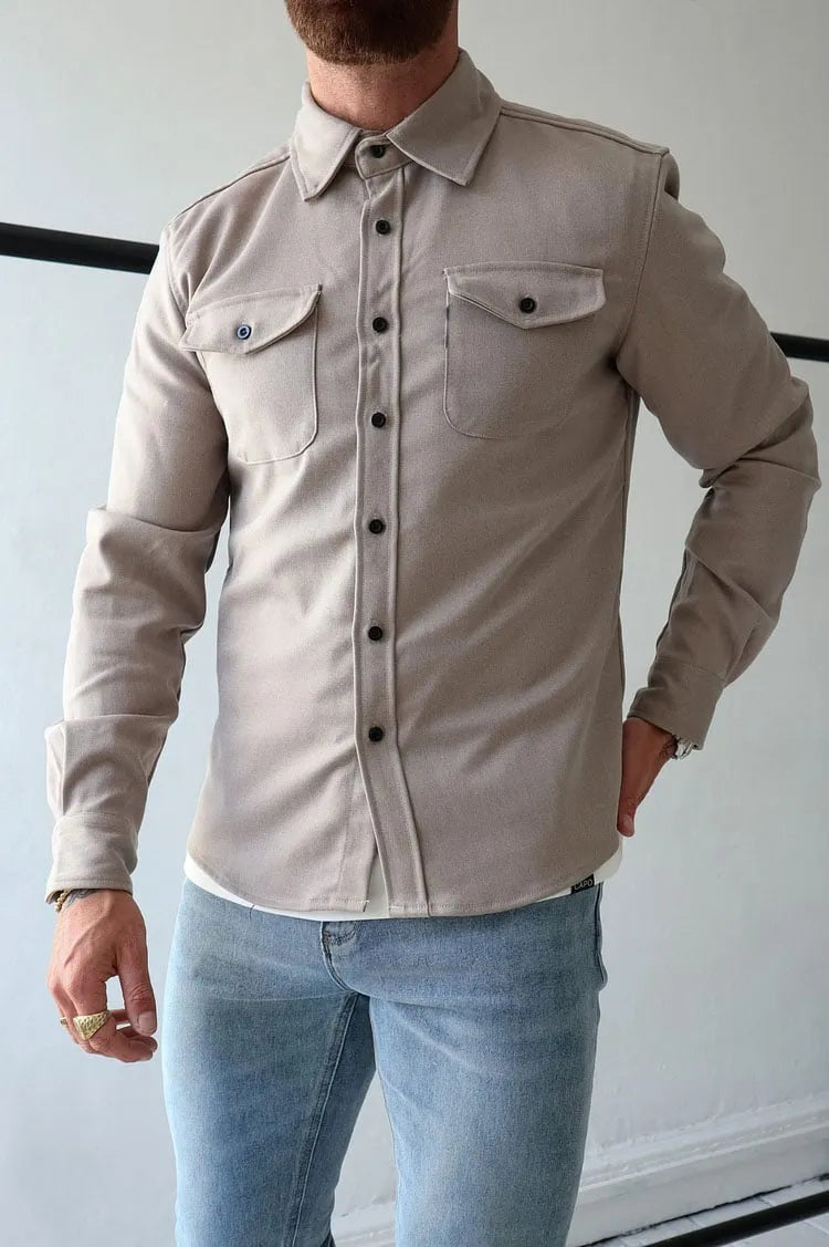 Giacca in pelle da uomo William con bottoni: stile senza tempo, resistente ed elegante