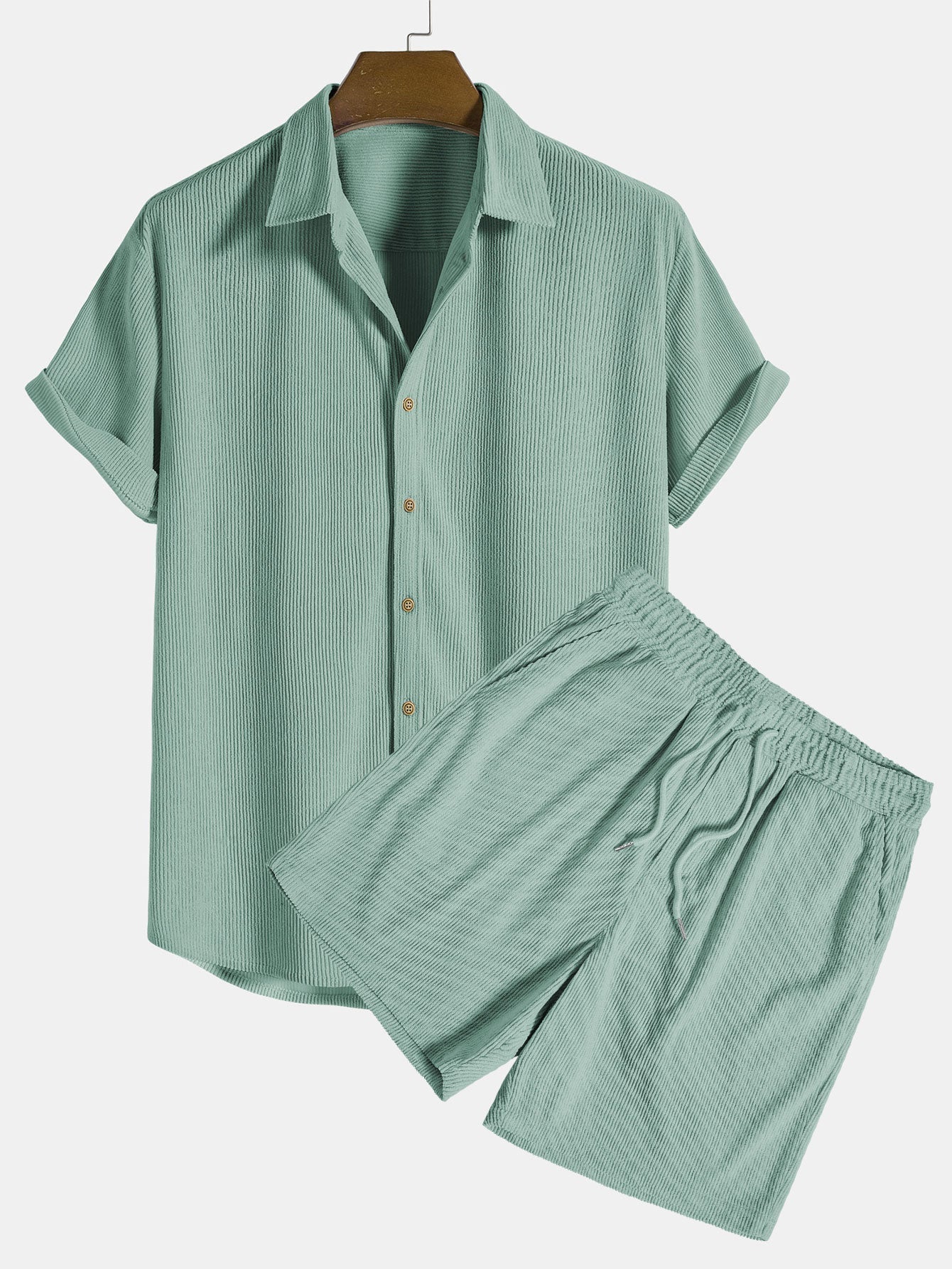 Completo polo e pantaloncini da uomo Kareem: tessuto traspirante, vestibilità aderente e comfort estivo