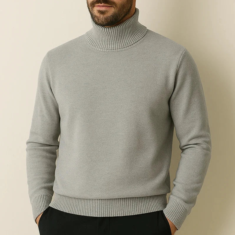 Kian Pull Homme à Col Roulé – Élégant, Chaud & Confortable en Cachemire Laine Mélangée