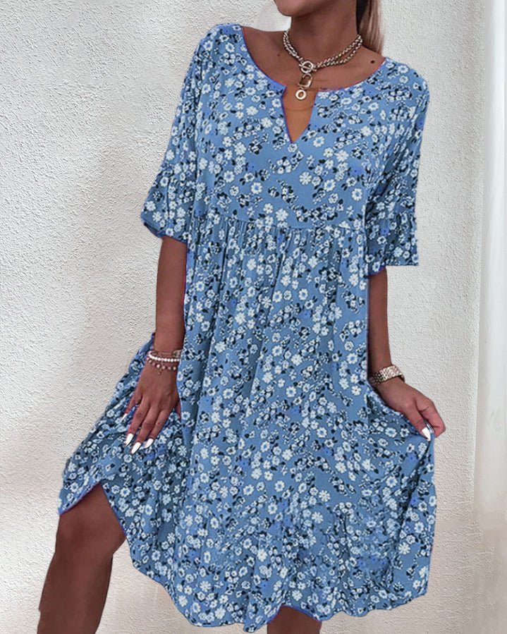 Abito estivo da donna Selina – Elegante abito floreale con taglio fluido e design romantico