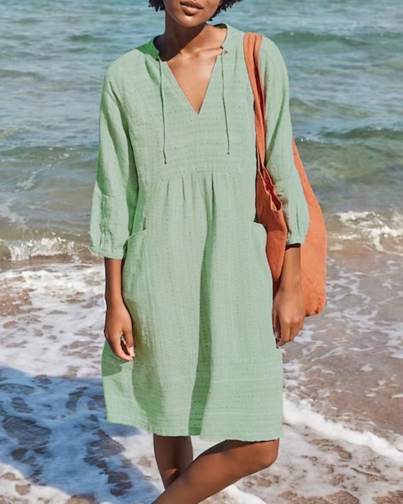 Abito camicia da donna Elanora: abito leggero e dalla vestibilità comoda, traspirante e confortevole per l'estate