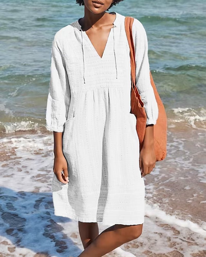 Abito camicia da donna Elanora: abito leggero e dalla vestibilità comoda, traspirante e confortevole per l'estate