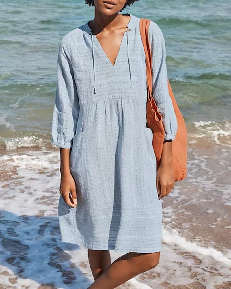 Abito camicia da donna Elanora: abito leggero e dalla vestibilità comoda, traspirante e confortevole per l'estate