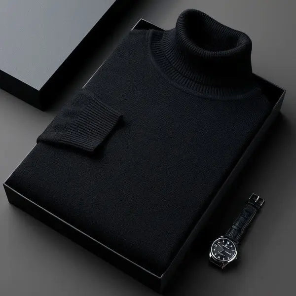 Kian Pull Homme à Col Roulé – Élégant, Chaud & Confortable en Cachemire Laine Mélangée