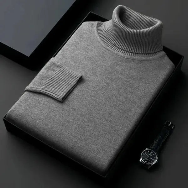 Kian Pull Homme à Col Roulé – Élégant, Chaud & Confortable en Cachemire Laine Mélangée