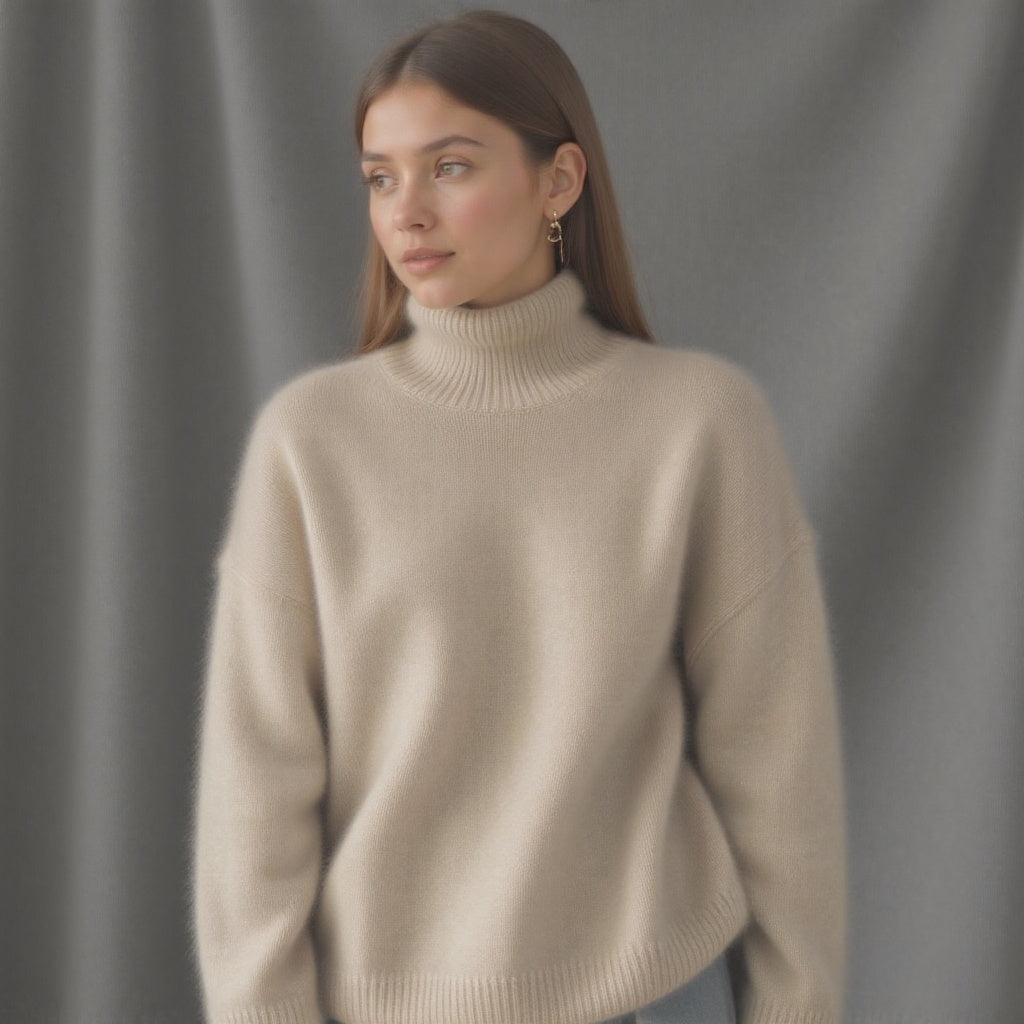 Maglione a collo alto oversize in cashmere da donna Sydney: morbido, caldo ed elegante