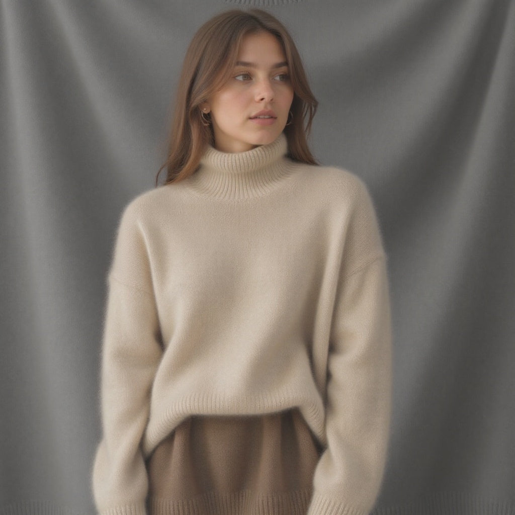 Maglione a collo alto oversize in cashmere da donna Sydney: morbido, caldo ed elegante
