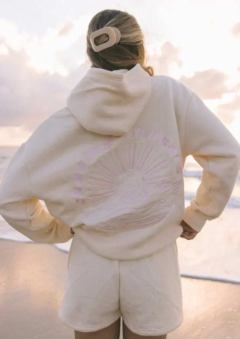 Felpa oversize con cappuccio Ethan: comoda felpa con stampa surf e vestibilità ampia