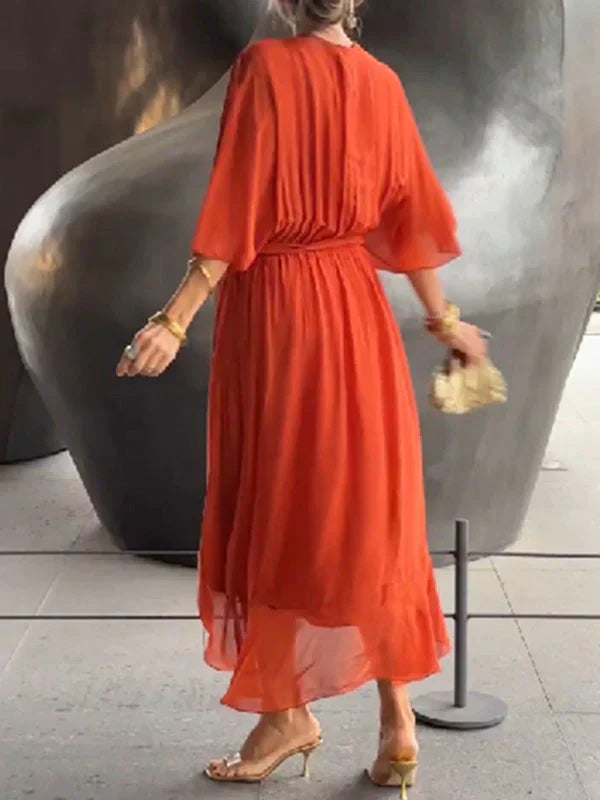 Abigail Robe Femme – Robe Élégante et Polyvalente avec Détails Chic pour le Travail & le Week-End