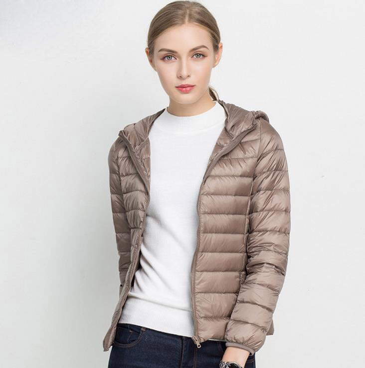 Autumn Doudoune Femme Légère – Veste Mi-Saison avec Capuche & Confort Quotidien