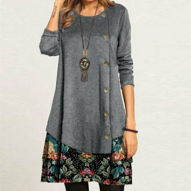Robe Vintage Femme Nellie – Robe Élégante à Double Épaisseur au Style Classique et Coupe Confortable