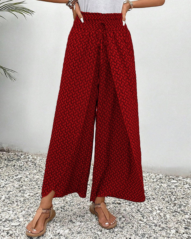 Pantaloni a gamba larga da donna Henriette: vita alta, vestibilità aderente e tessuto confortevole