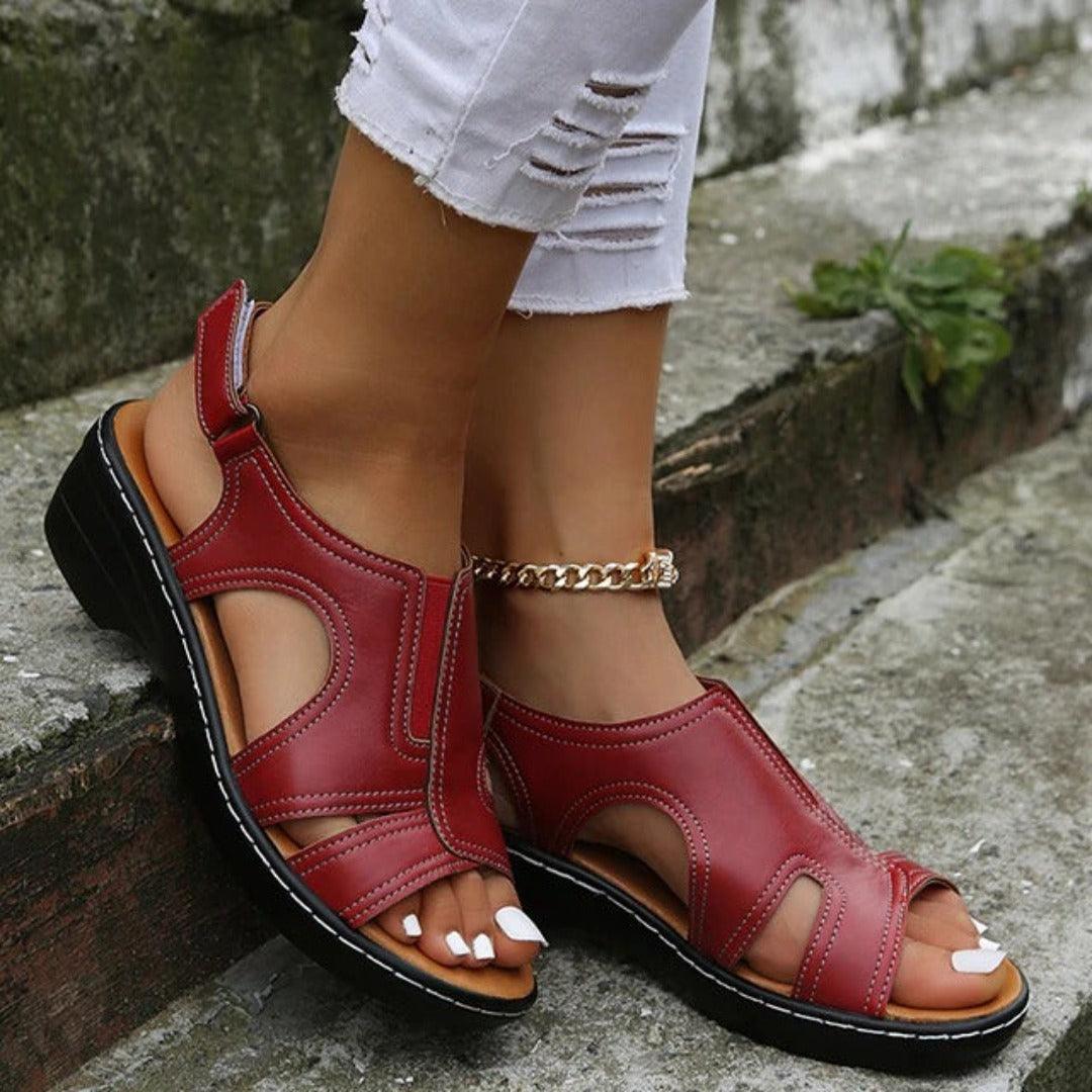 Sandali da donna Hana – Punta aperta con cinturini a T, plantare imbottito e vestibilità comoda